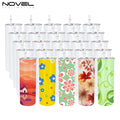 Popular Sublimation 20oz Skinny Tumbler DIY Blank Stainless Steel Water Bottle With Straw