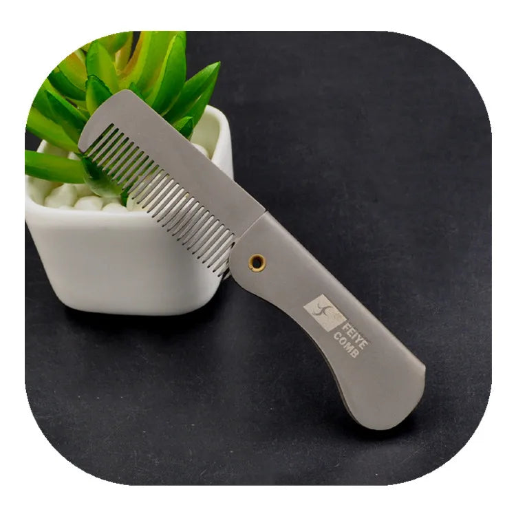 Factory Design Customization Specializing in the Production of Stainless Steel  Comb Pocket Size Comb  Titanium Beard Comb