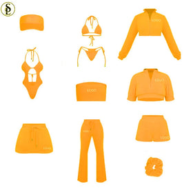 Terry Towel Set Women Custom Logo Tracksuit Loungewear Jacket and Pants 2 Piece Set Terry Towel Tracksuit Set Women