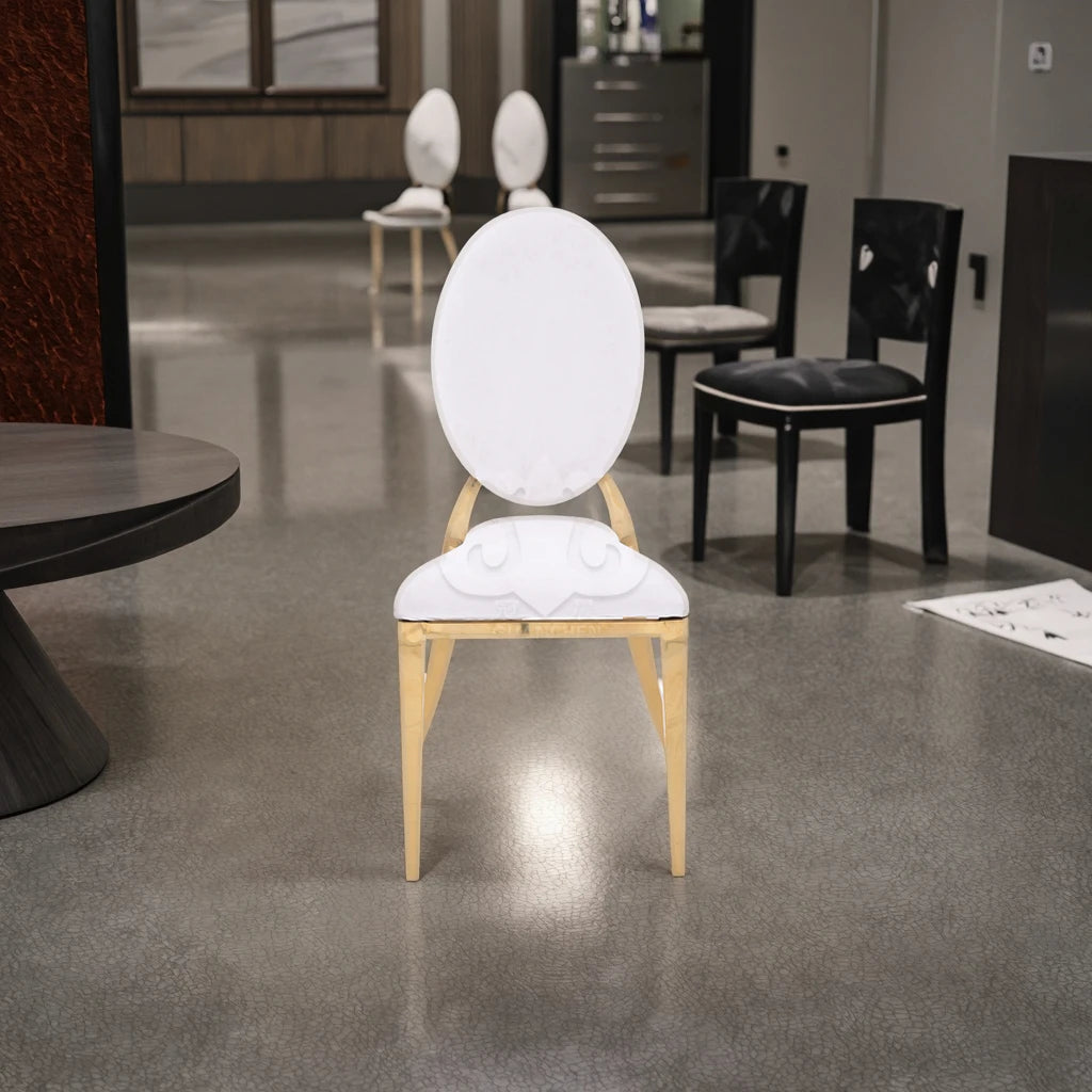 Modern Stainless Steel Chair for Weddings Events for Banquets Outdoor Living Room Decor Hotel Fancy Stackable Wedding Chair