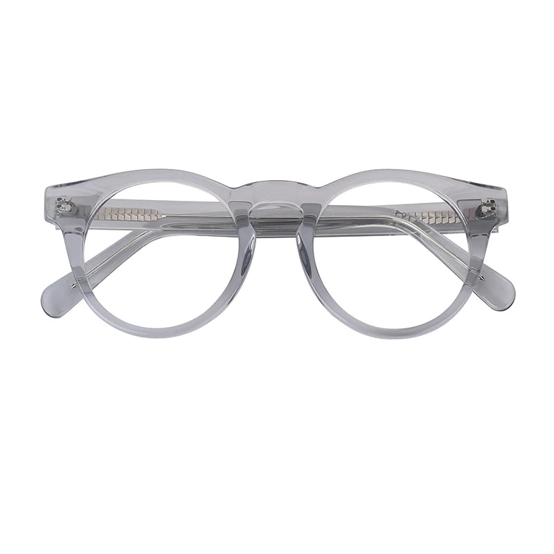 High-End Acetate Circle Round Gafas Mazzuchelli Spectacle Frame Clear Optical Eyeglasses Transparent Glasses