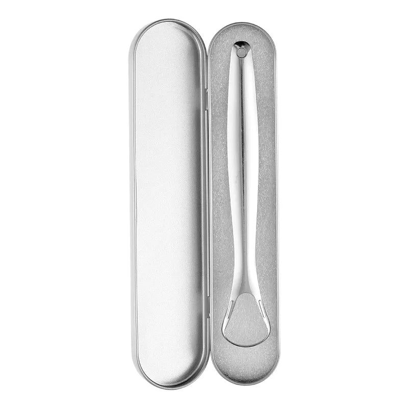 2026 New YD Professional Stainless Steel Tongue Scraper With Ridges Makeup Tools