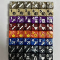 10 Pcs 16mm Acrylic Polyhedral Pattern Dice Set Story Number DND Game Plastic Black Board Game