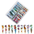 BIN 5D Designs 2.5x100cm Holographic Nail Art Transfer Foil Sticker Starry Sky Ab Paper Wraps Adhesive Decals Nails Decoration