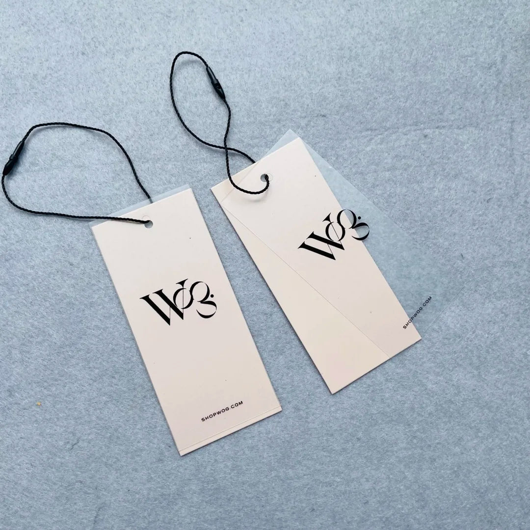Customized New Design Paper Hang Tag PVC Swing Tag Custom Your Own Logo Clothing Hang Tag for Clothing