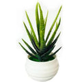 Artificial Plants Plastic Green Grass Faux Greenery Topiary Shrubs with Pots for Bathroom Home Office House Decorations