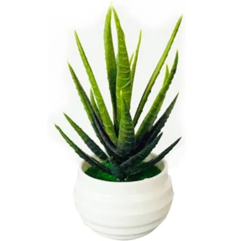 Artificial Plants Plastic Green Grass Faux Greenery Topiary Shrubs with Pots for Bathroom Home Office House Decorations