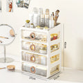 OWNSWING Makeup Organizer for Vanity Large Capacity Cosmetics Desk Organizer With Drawers Clear Cosmetics Display Cases for Home