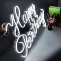 Wholesale Led Light Logo Happy Birthday Neon Sign Custom Made NO MOQ Dropshipping Neon Sign for Bar Party Wedding Home Decor