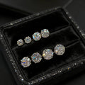 Pass Diamond Tester Cut Diamond Hiphop Four Prong Stud Earrings Moissanite S925 Silver for Men Women Jewelry MegaBDM