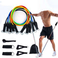 Hot Sale Home Gym Workout 11 Pcs Rubber Elastic Fitness Band Custom logo Resistance Band Set
