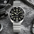 San martin Free Shipment Sapphire C3 20atm Mechanical Automatic 316L Stainless Steel Diver Men Fluoro Rubber Watch for Sale