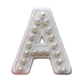 Clothing  Labels 0-9 Number Iron-On Patches  Pearl Rhinestone Embroidered Appliques for DIY Sew-On Cloth Projects