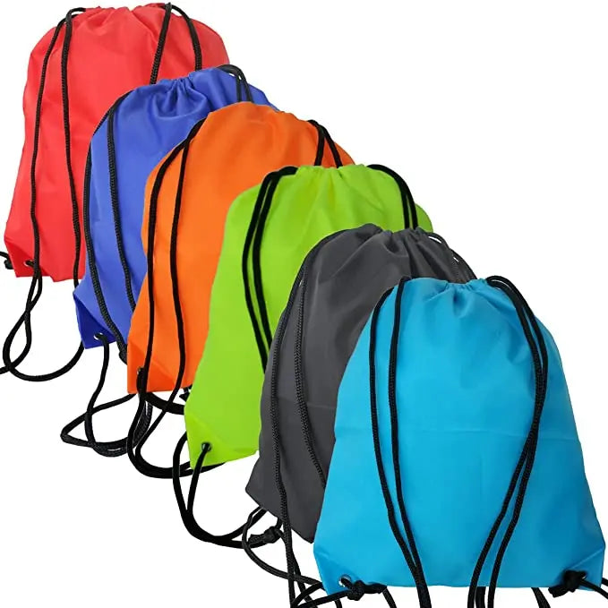 Eco Folding Cinch Backpack Bags with Drawstring Polyester Fabric Friendly 420D Waterproof Portable Customized Outdoor Fashion