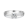 JZ1374 Wholesale Custom Classic Luxury Style Wedding Rings Rhodium Plated 925 Silver Ring Trendy Jewelry Women Ring for Women