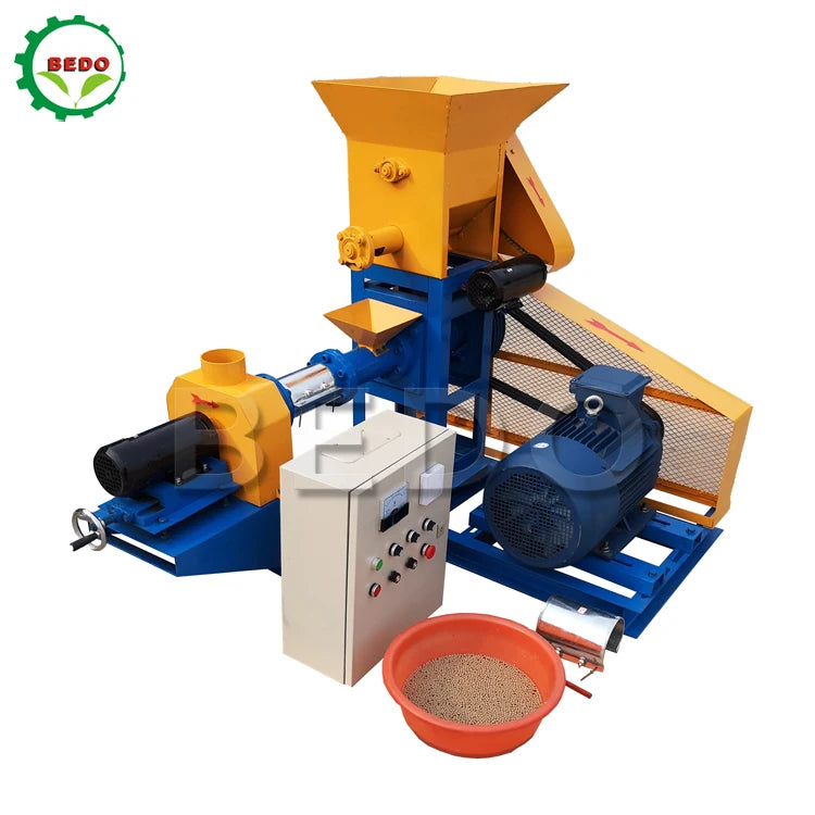 Dry Type Extruder Machine 120-150kg/h Fish Feed Pellet Making Machine Floating Fish Feed Extruder