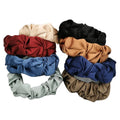 Stain Silk Satin Shiny Solid Color Headband INS Popular Small Fresh Wide Pleated Non-slip European-American Style One Size Fits