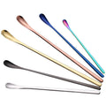 304 Stainless Steel Cocktail Stirrers Long Handle Stirring Ice Cream Spoon Metal Bar Dessert Coffee Spoon for Mixing