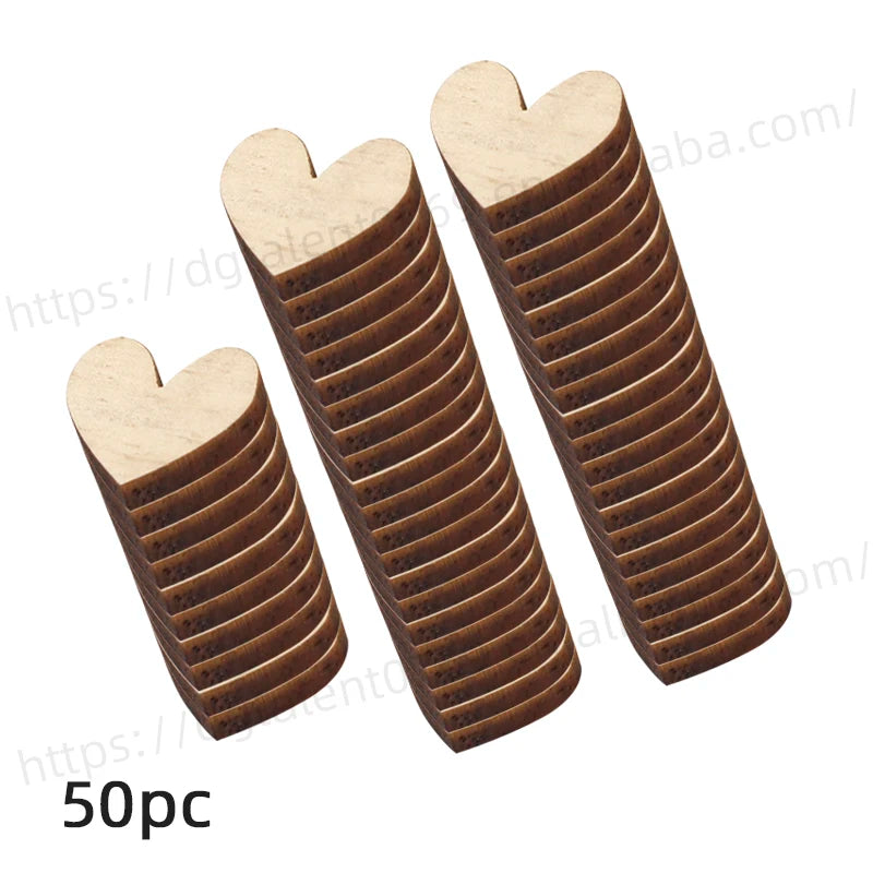 Tailai Hot Sale Small Decorative Items Handmade Wooden Hearts for Unique Wall Art Hanging Ornaments and DIY