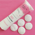 BIN Bag Cosmetic Cotton Round Shape Make up Remover Opp Bag Cotton Pads Skin Care Cotton Pads Soft Packing 100 Pcs Bulk 5.8cm