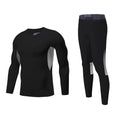 Men's Sport Running Compression Set Long Sleeves T-shirt Snd Skin Tight Pants Fitness Rashguard Man Gym Training Clothes