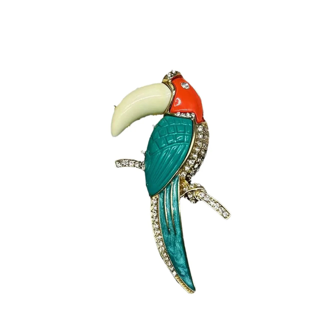 Jachon Crystal Rhinestone Hummingbird Brooch Handmade Enamel Lapel Brooch Pins Cute Hummingbird Bird Animal Brooch Premium Badge
