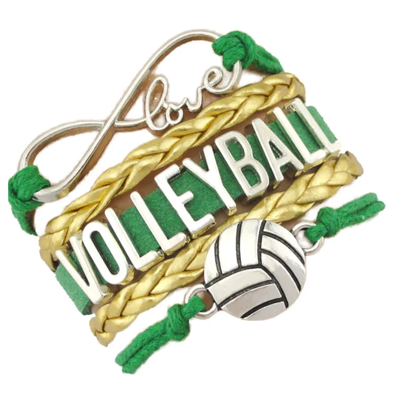 Customizable VOLLEYBALL Hand Weaving Letter Bracelet Fashion Wrap Bracelets