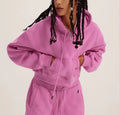 Custom Crop Hoodie Women pink Crop Pullover Hoodie Unisex Streetwear Drawstring Blank Cropped Top Hoodie