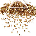 Crystal Golden Shadow Color Round Non Hotfix Glass Crystal Rhinestone in Bulk for Bag Decoration