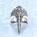 Vintage Personalized Men Jewelry Stainless Steel armor Round Ring