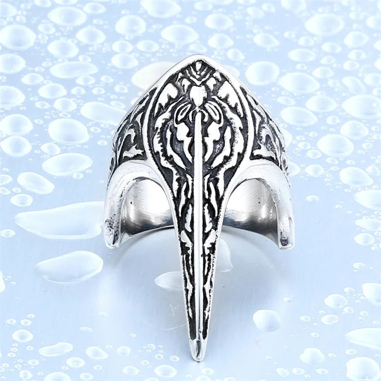 Vintage Personalized Men Jewelry Stainless Steel armor Round Ring