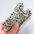 Hongzhuo Wholesale Natural Crystal Quartz Folk Crafts Dalmatian Jasper Natural Healing Crystal Hair Head Comb