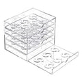 Acrylic 5 Layer Lash Trays Clear Lash Organizers and Storage Transparent Eyelash Case for 30 Pairs False Eyelash Display