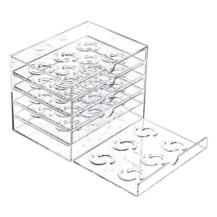 Acrylic 5 Layer Lash Trays Clear Lash Organizers and Storage Transparent Eyelash Case for 30 Pairs False Eyelash Display