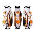 Hot Sale Nylon Bag Unisex Golf Custom Logo Lightweight White and Orange14 Dividers Golf Cart Bag