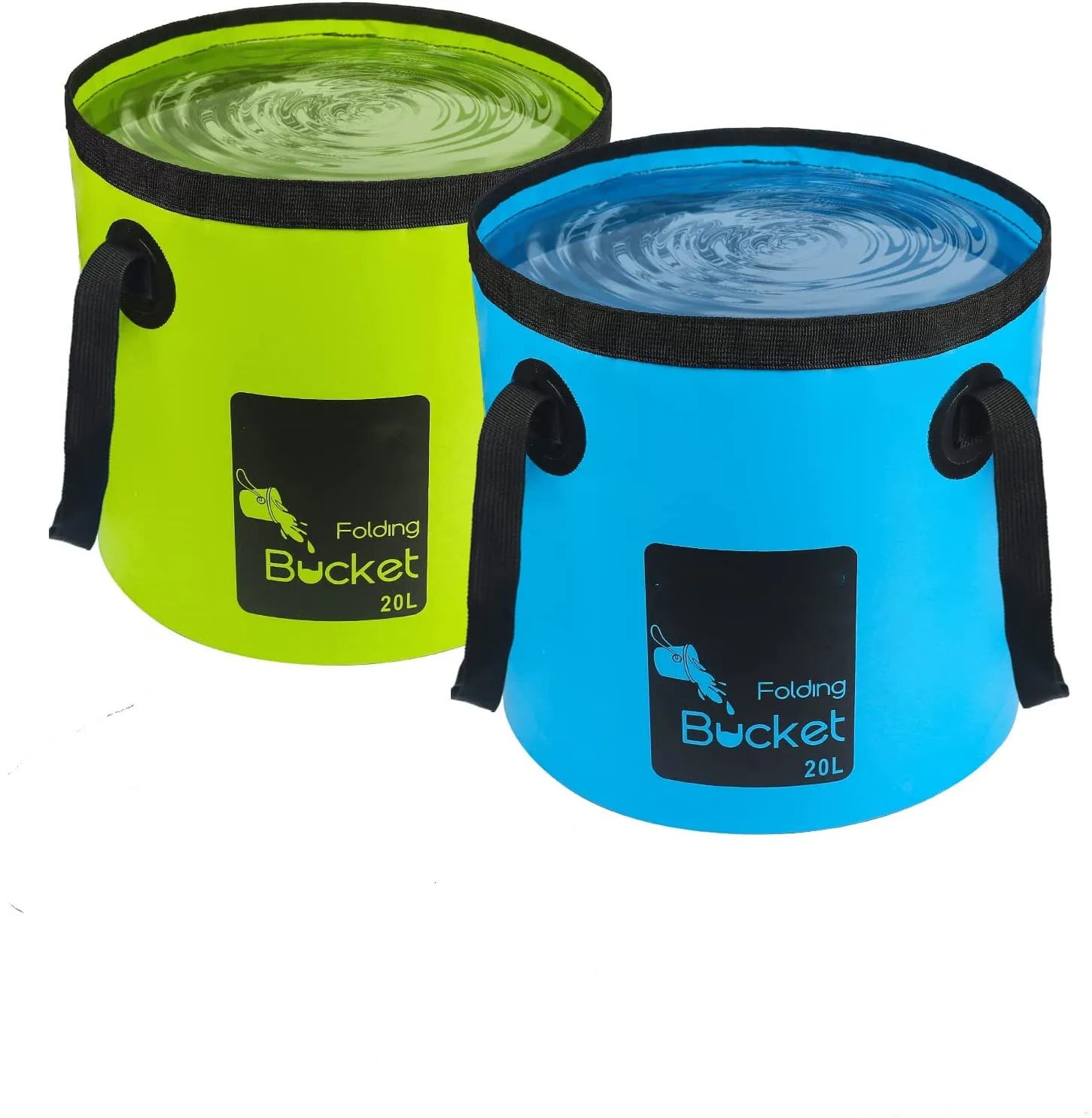 500D PVC Portable Collapsible Tarpaulin Waterproof 15L Camping Water Bucket