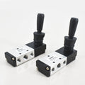 5 Way 3 Position Solenoid Valve 4H230-08C 5/3 Way Pneumatic Manually Micro Hand Air Control Valve Manual Return Spring Return
