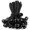 6 Inch Black Ball Bungee Cords Breathable Woven Rubber for Outdoor for Tent Tie-Down in Home Textiles