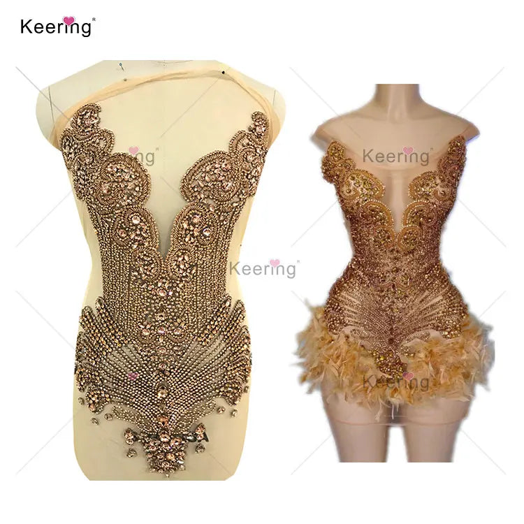 Designer Appliques Crystal Applique Rhinestone for Bridesmaid Dresses WDP-245-2