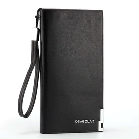 Wholesale New Model Wallet Leather Hot Sale Card Holder Deabolar Men in Wallets Long Customize Logo Pu Polyester Fashionable