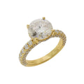 Luxury Design 18K Solid Gold with 2.5ct Moissanite Rings Fine Jewelry Gold Ring Customized Real Gold for Women Men