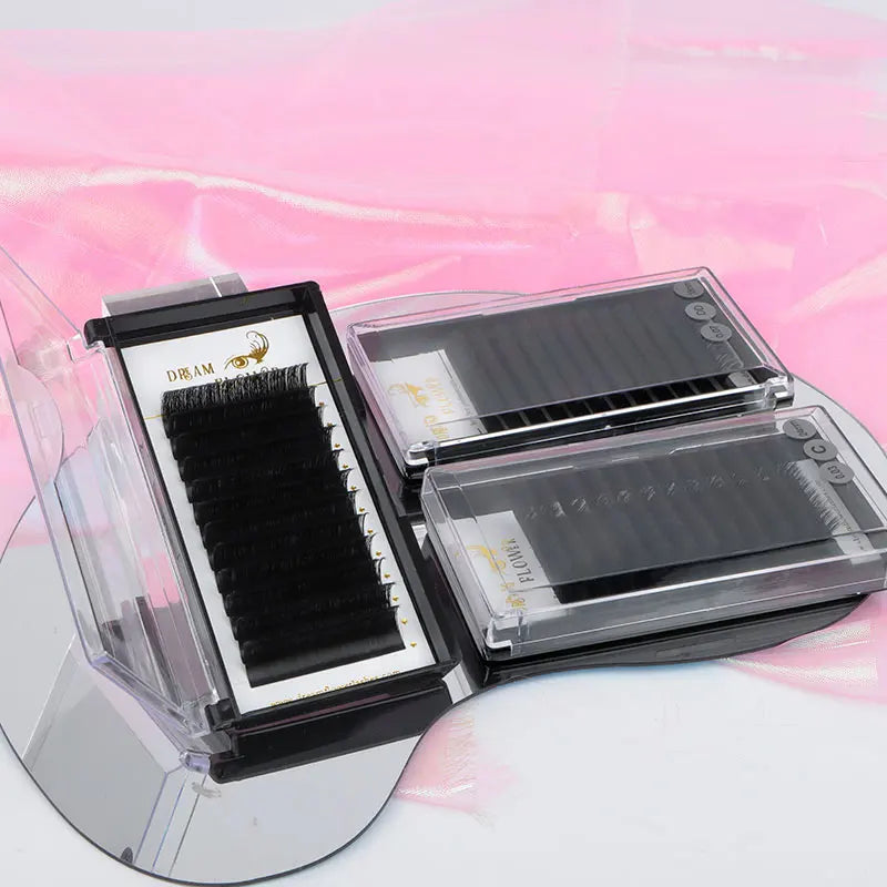 Dreamflowerlashes Lash Extension Tray Supplies 25mm Cashmere Mink Silk Individual Russian Mega Volume Eyelash Extension
