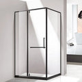 Shower Door Hinge Enclosure Rectangle Two Glass Brushed Stainless Steel 8mm Tempered Clear Glass 5 Year Warranty Modern Hotel