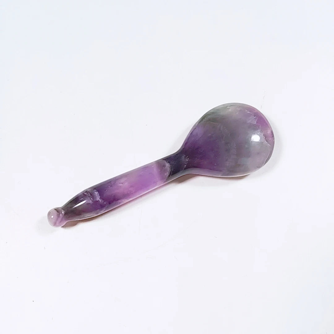 Diy Custom logo Indian Agate Guasha Spoon Shape