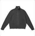 Winter Knitwear Custom Mens Knit Sweater Cashmere Full Zipper Turtleneck Men Sweater Cardigan Merino Wool Jumper Cardigan