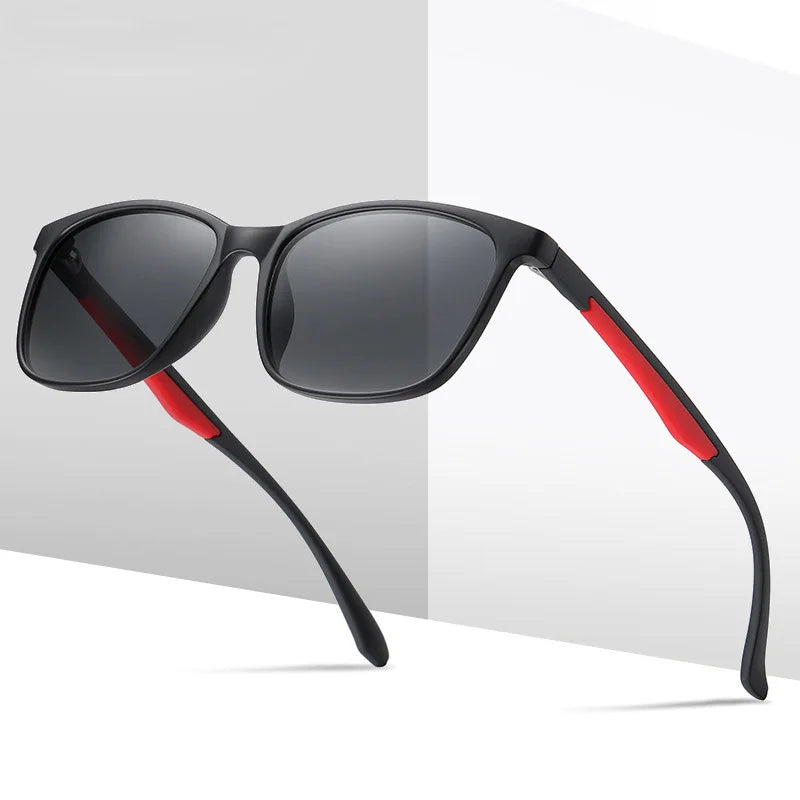 Luxury Square Vintage Polarized Sunglasses for Men Fashion Travel Driving Anti-glare Sun Glasses Male TR90 Eyewear UV400
