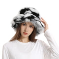 Winter Colorful Fake Fuzzy Festival Party Hat Furry Fluffy Wool Fishing Cap Faux Fur Bucket Hat