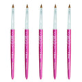 Yihuale Hot Selling Rose Metal Handle Nail Brush 100% Kolinsky Hair Art Nail Brush Size 6 8 10 1214 16 18 20 22