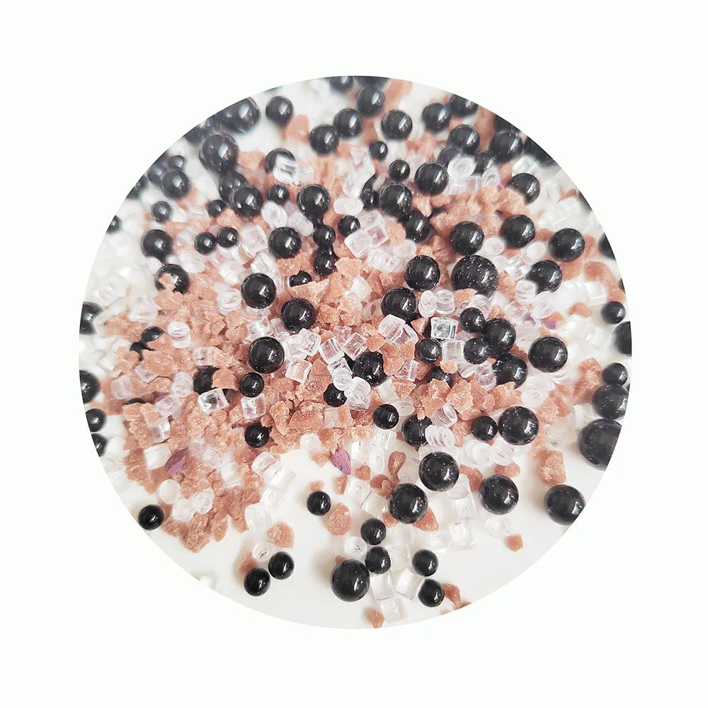 1kg Mix Black Round Ball Chips Bread Nut Food Theme Chocolate Mix-And-Match Clay Pieces Perfect for Variety