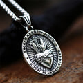 Simple Fasion Stainless Steel Letter Charm Vintage Heart Pendant Jewelry